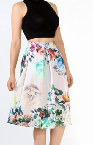 Floral Midi skirt
