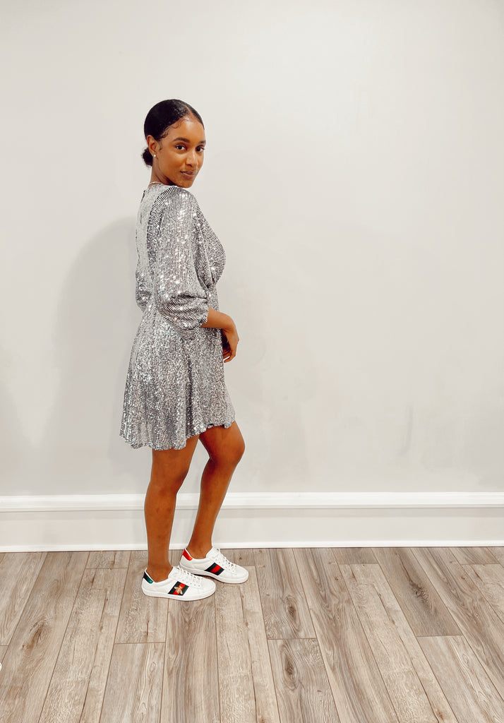 Agnes Shimmer Sequin Mini Dress – Ladyee