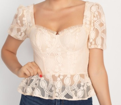 Victoria lace blouse- cream